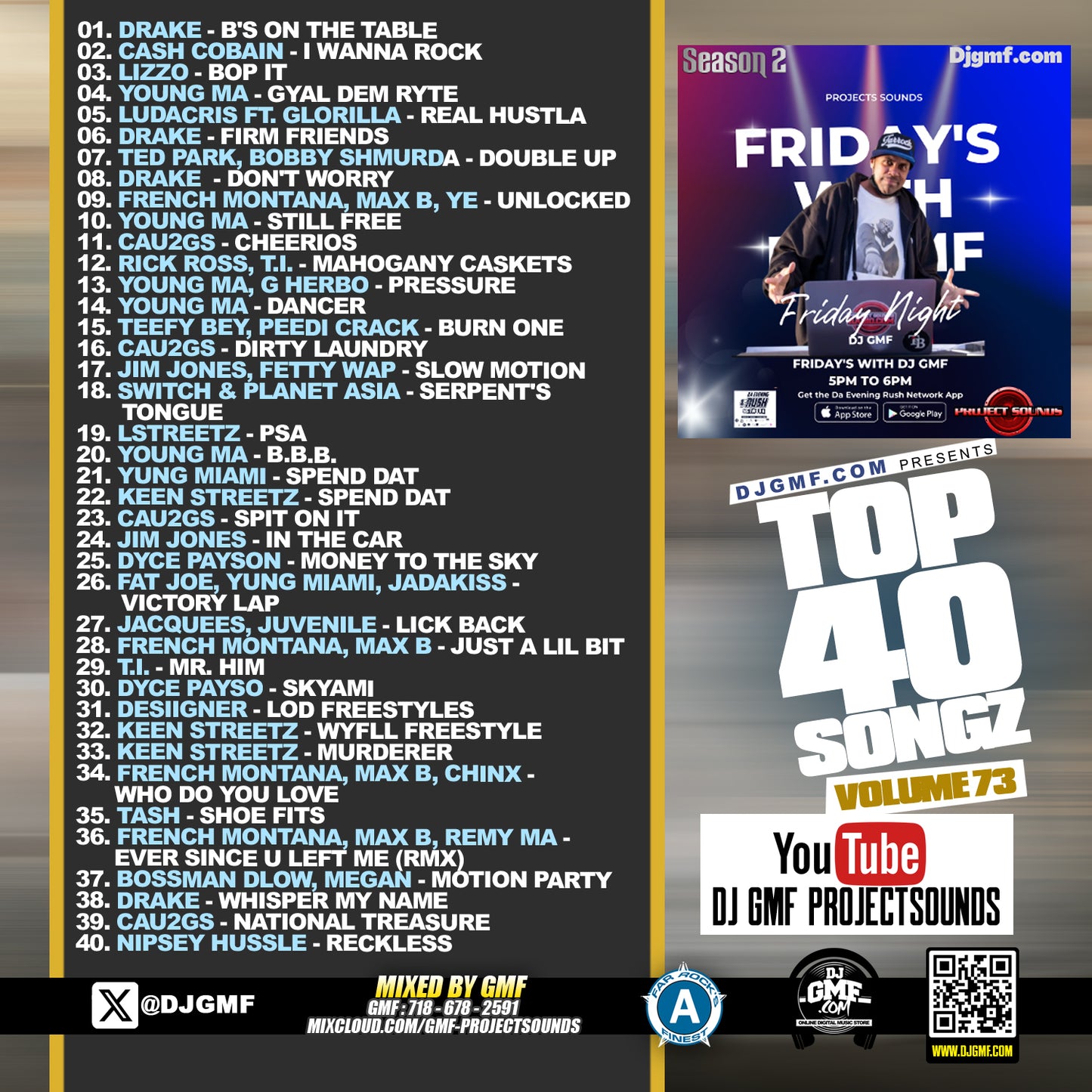 DJGMF.COM TOP 40 SONGZ VOL.73